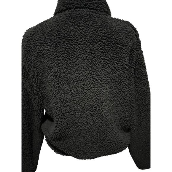 No Boundaries Black Sherpa Fleece Half‑Zip Pullover – Juniors L, EUC - Picture 2 of 4
